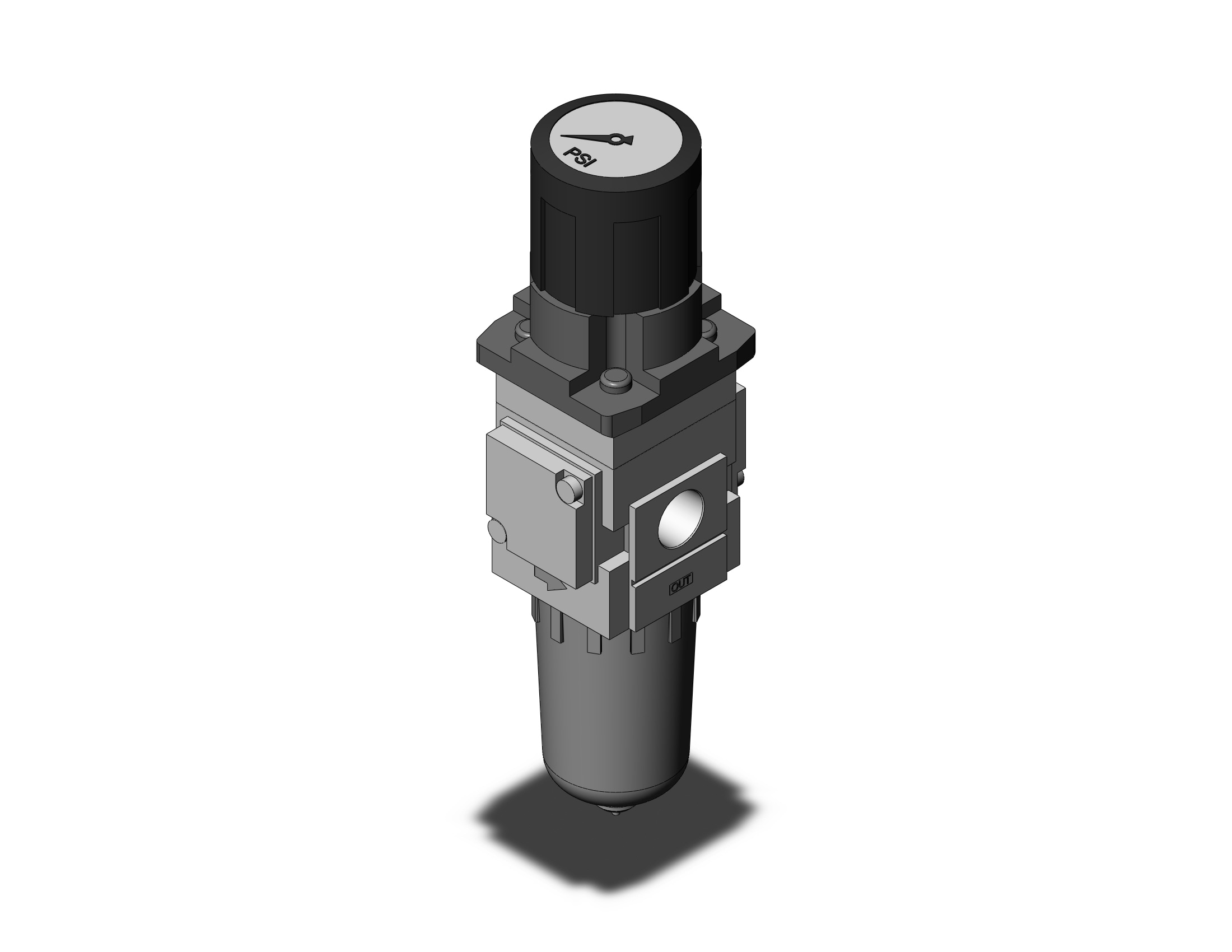 SMC AWG20K-N02G1-2Z filter/regulator w/built in gauge, FILTER/REGULATOR, MODULAR F.R.L. W/GAUGE