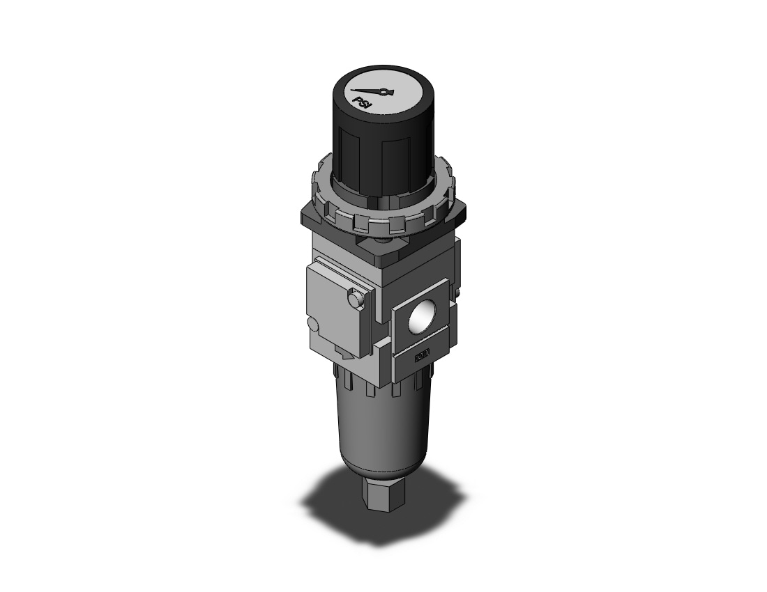 SMC AWG20K-N02G3H-6CNZ filter/regulator w/built in gauge, FILTER/REGULATOR, MODULAR F.R.L. W/GAUGE