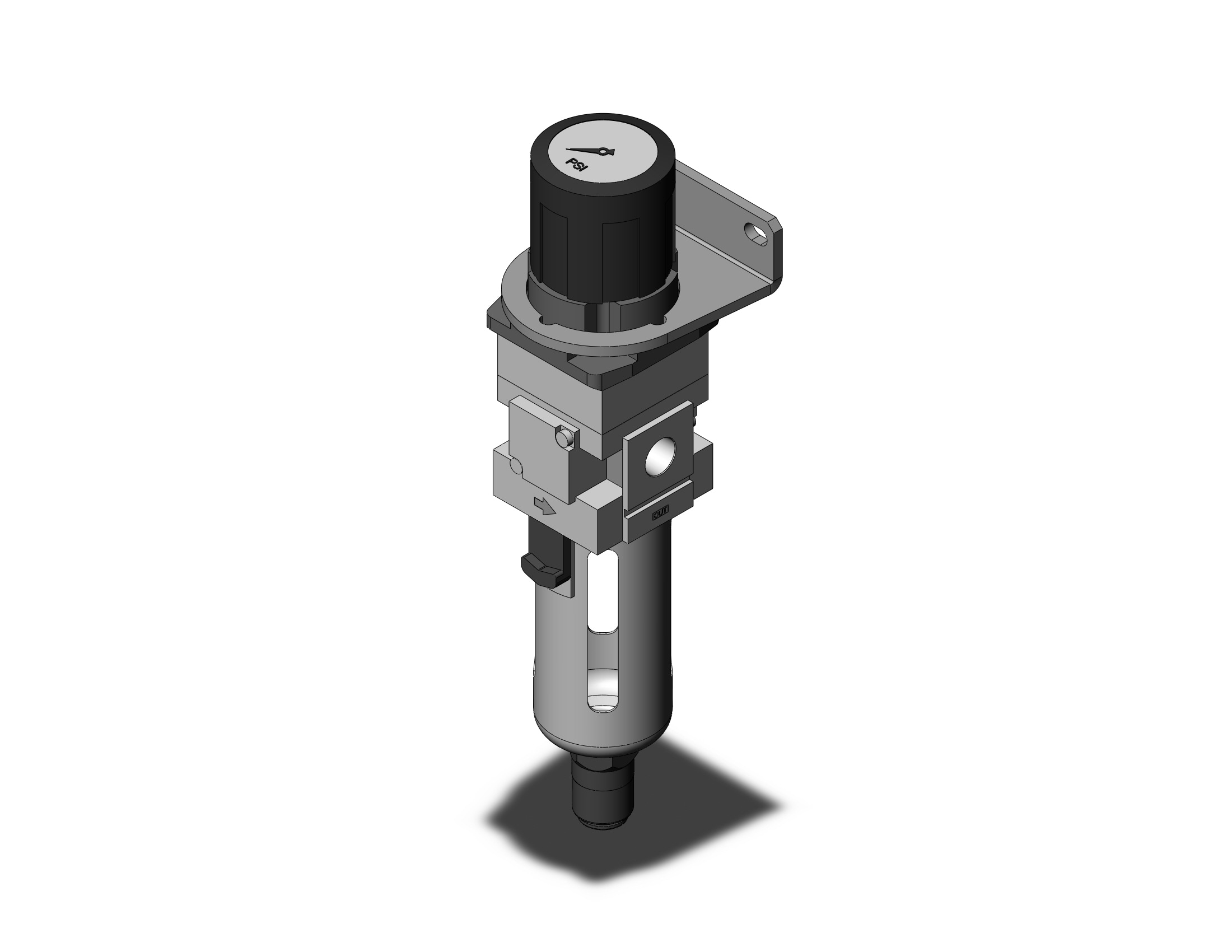 SMC AWG30-N02BCG1-6Z filter/regulator w/built in gauge, FILTER/REGULATOR, MODULAR F.R.L. W/GAUGE