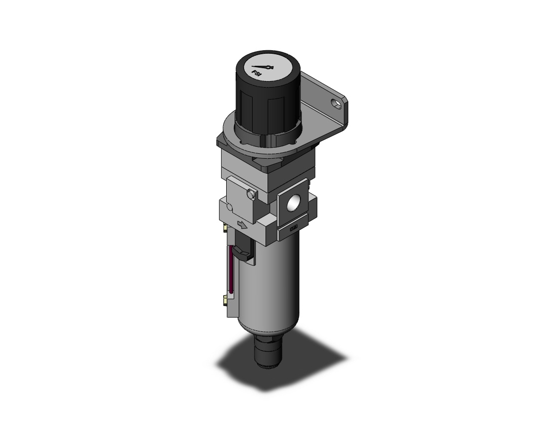 SMC AWG30-N02BCG1-8NZ filter/regulator w/built in gauge, FILTER/REGULATOR, MODULAR F.R.L. W/GAUGE