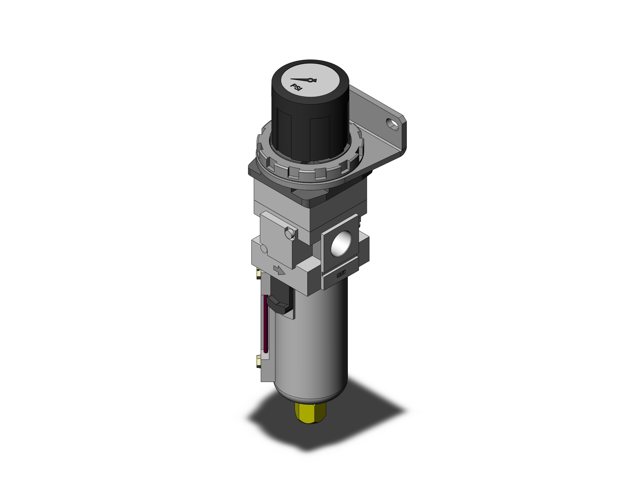 SMC AWG30-N03BG1-8JNZ filter/regulator w/built in gauge, FILTER/REGULATOR, MODULAR F.R.L. W/GAUGE