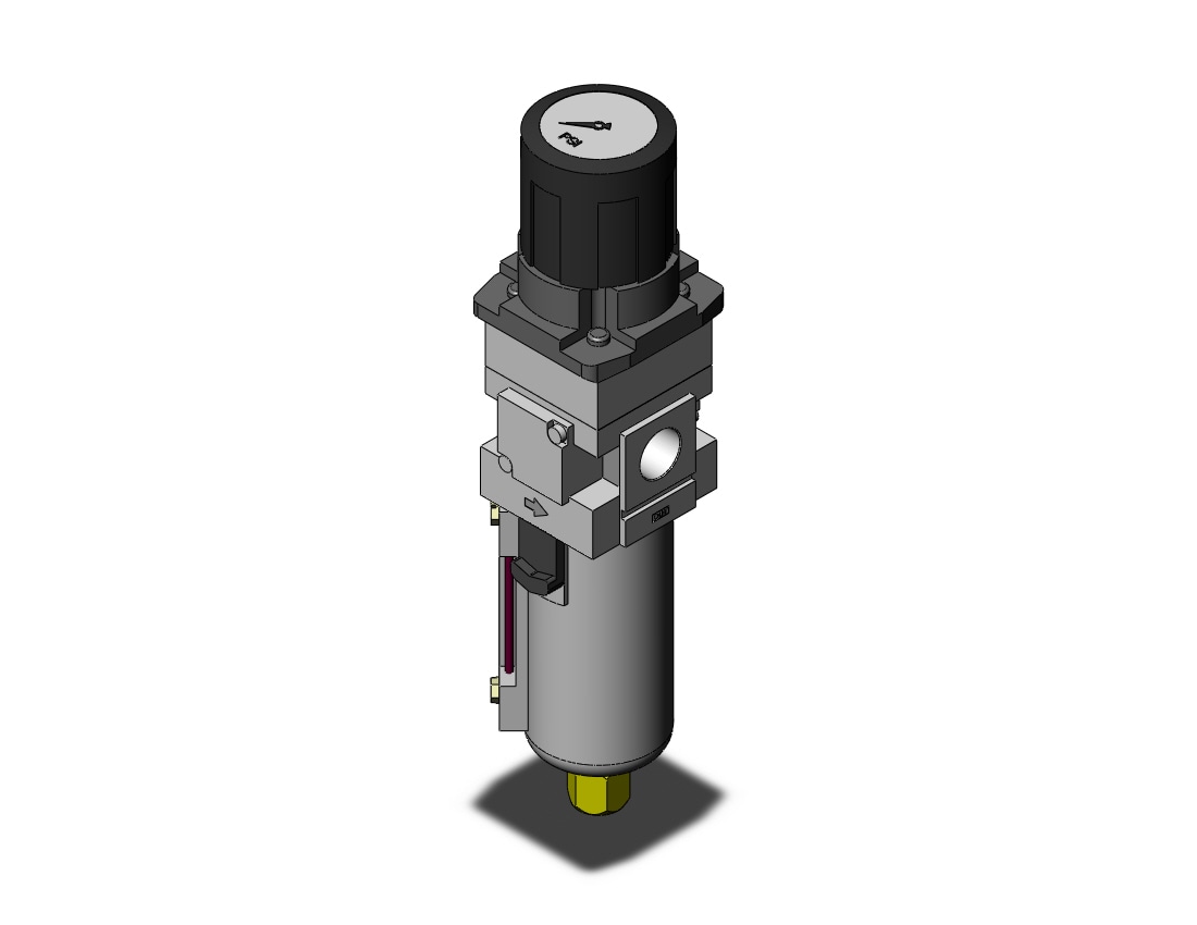 SMC AWG30-N03G1-8JNZ filter/regulator w/built in gauge, FILTER/REGULATOR, MODULAR F.R.L. W/GAUGE