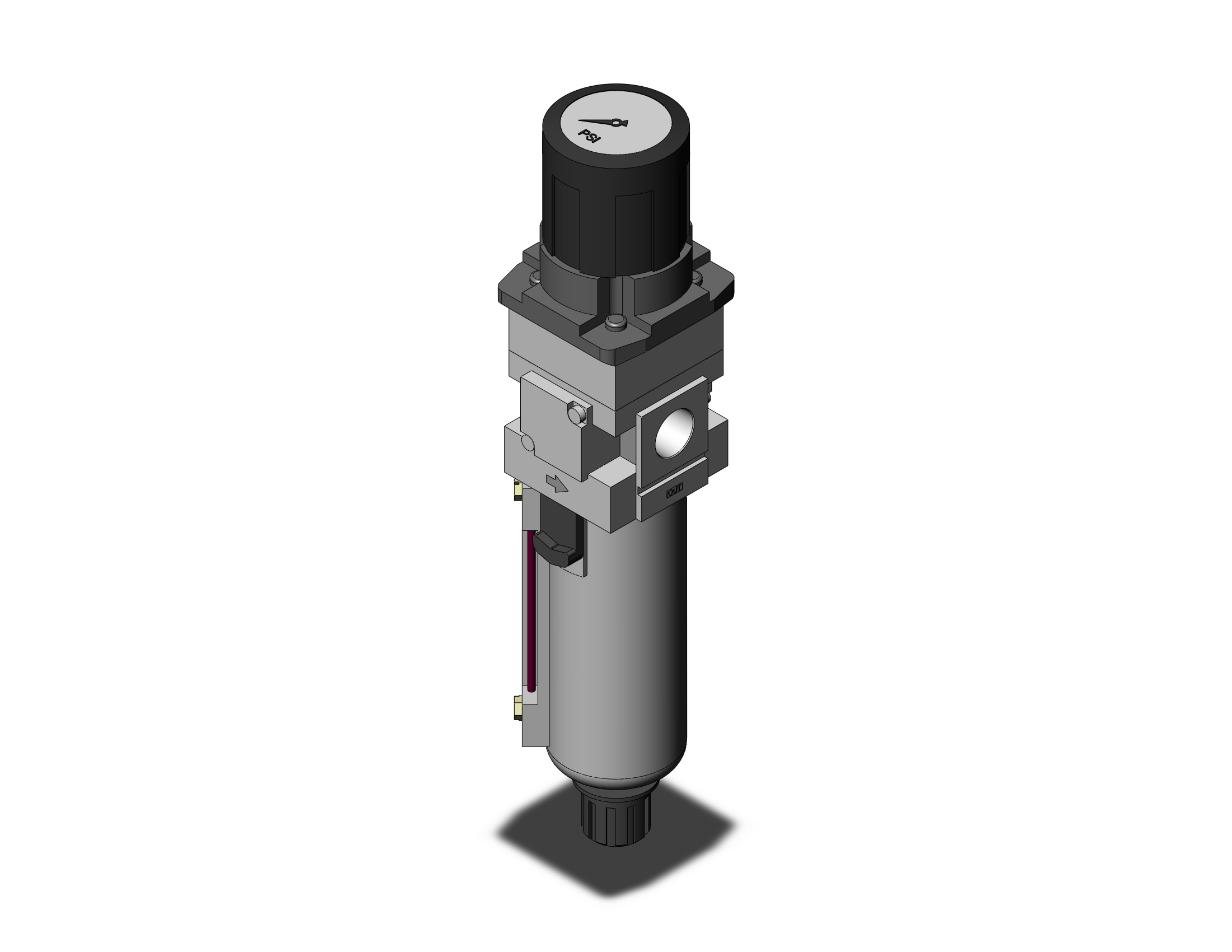 SMC AWG30K-N03G3-8Z filter/regulator w/built in gauge, FILTER/REGULATOR, MODULAR F.R.L. W/GAUGE