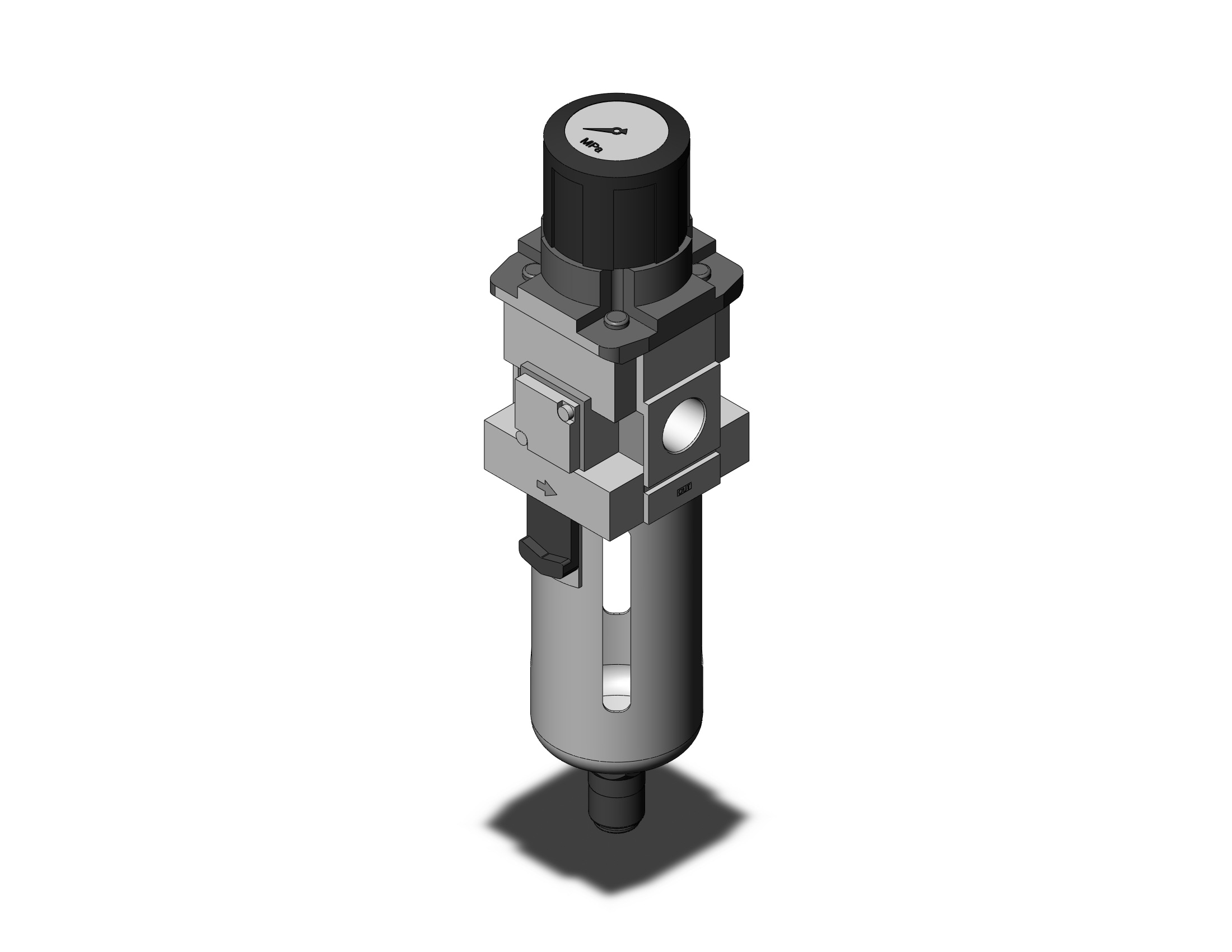 SMC AWG40-04BDG1-6 filter/regulator w/built in gauge, FILTER/REGULATOR, MODULAR F.R.L. W/GAUGE