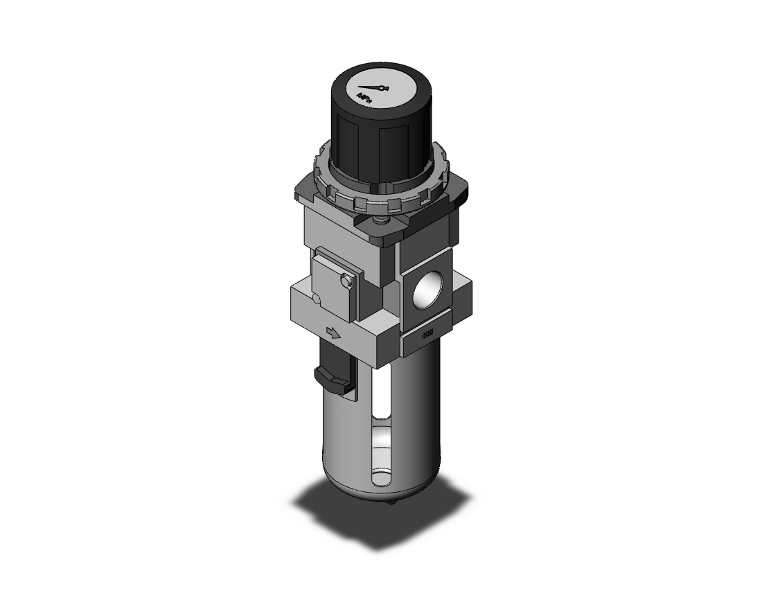 SMC AWG40-04G1H filter/regulator w/built in gauge, FILTER/REGULATOR, MODULAR F.R.L. W/GAUGE