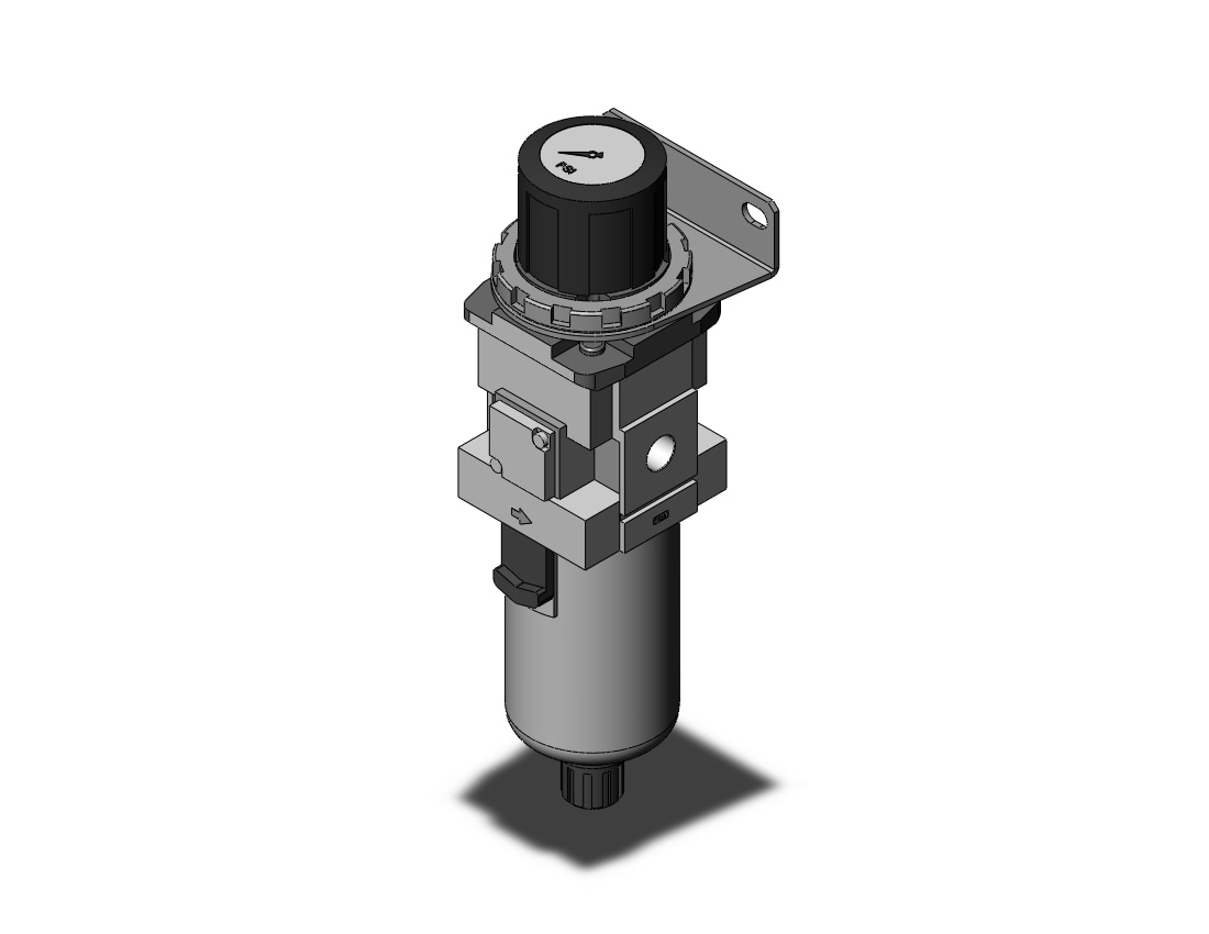 SMC AWG40-N02BG1-2Z filter/regulator w/built in gauge, FILTER/REGULATOR, MODULAR F.R.L. W/GAUGE