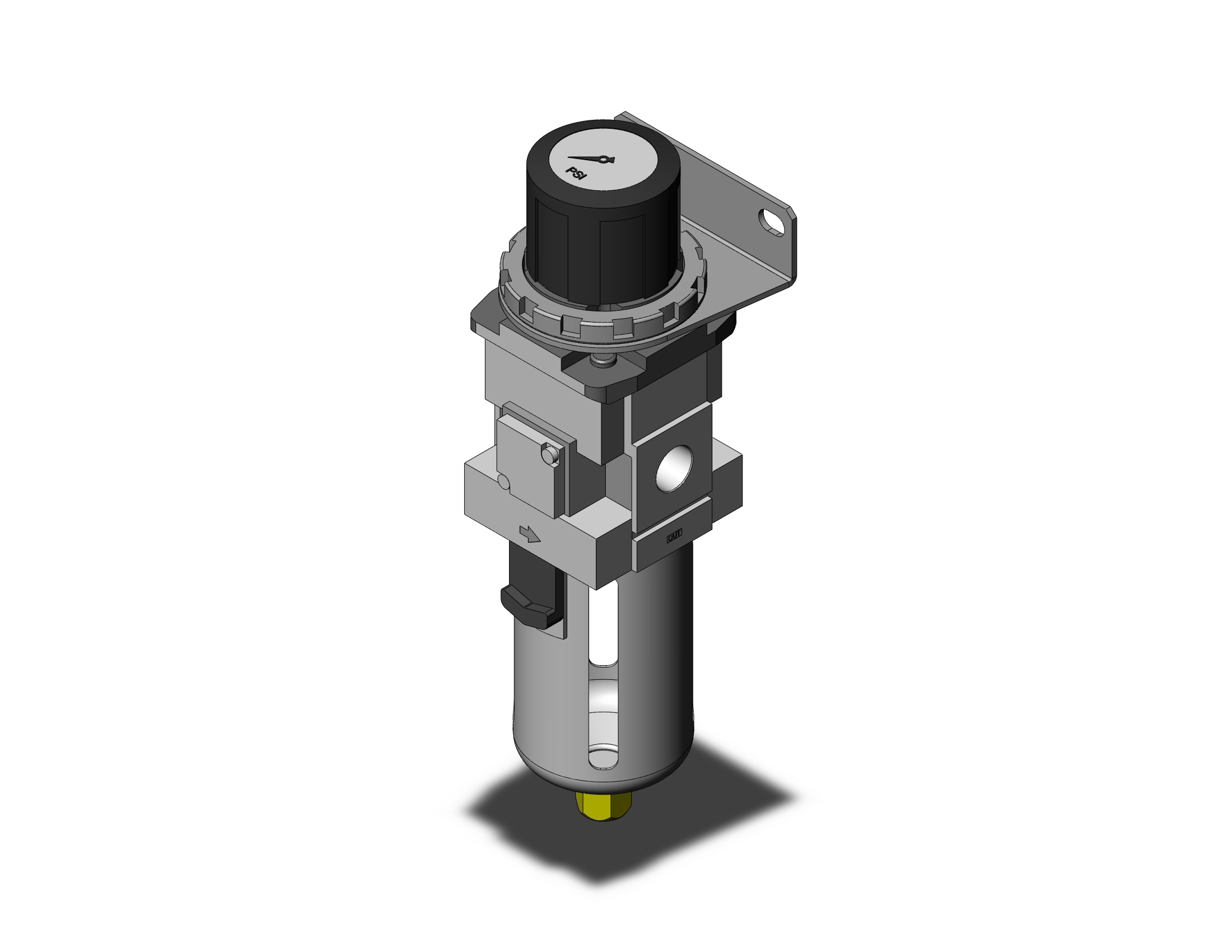 SMC AWG40-N03BG1-6JZ filter/regulator w/built in gauge, FILTER/REGULATOR, MODULAR F.R.L. W/GAUGE