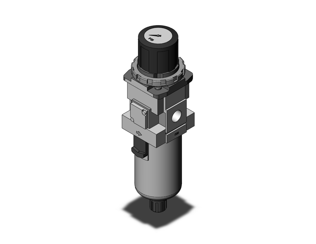 SMC AWG40-N03G1H-12NZ filter/regulator w/built in gauge, FILTER/REGULATOR, MODULAR F.R.L. W/GAUGE