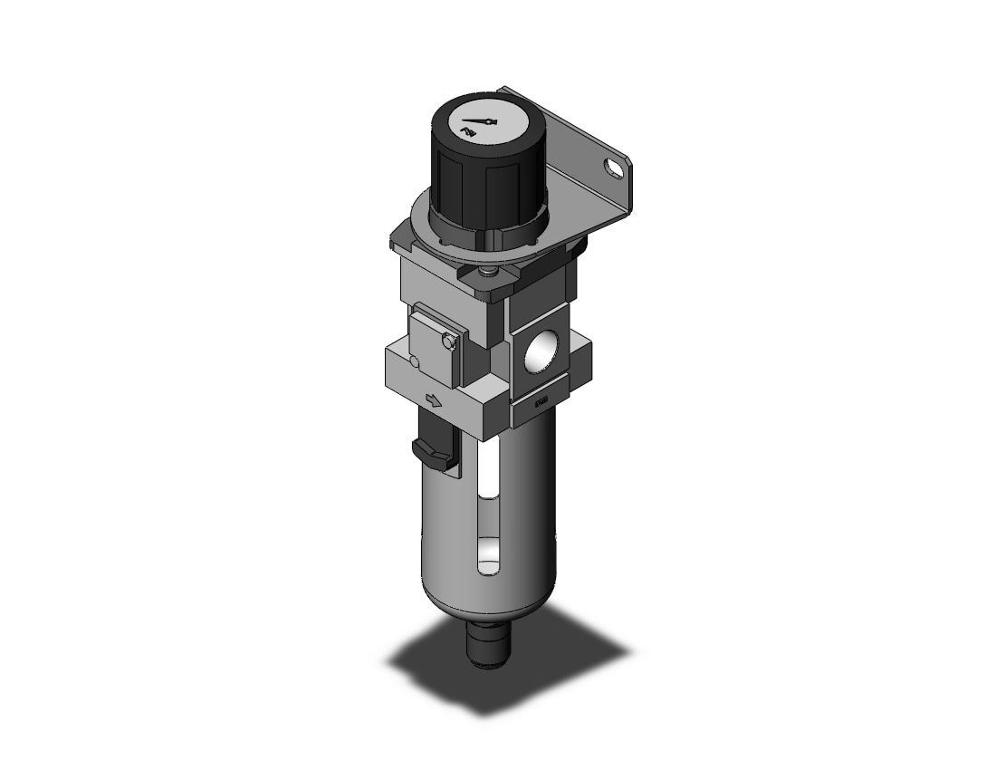 SMC AWG40-N04BCG2-Z filter/regulator w/built in gauge, FILTER/REGULATOR, MODULAR F.R.L. W/GAUGE