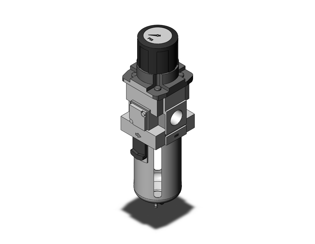 SMC AWG40-N04G1-6WZ filter/regulator w/built in gauge, FILTER/REGULATOR, MODULAR F.R.L. W/GAUGE