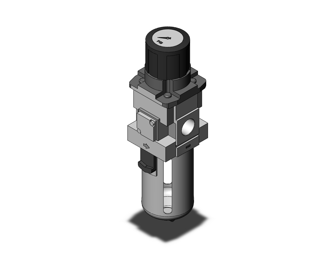 SMC AWG40-N04G2-Z filter/regulator w/built in gauge, FILTER/REGULATOR, MODULAR F.R.L. W/GAUGE