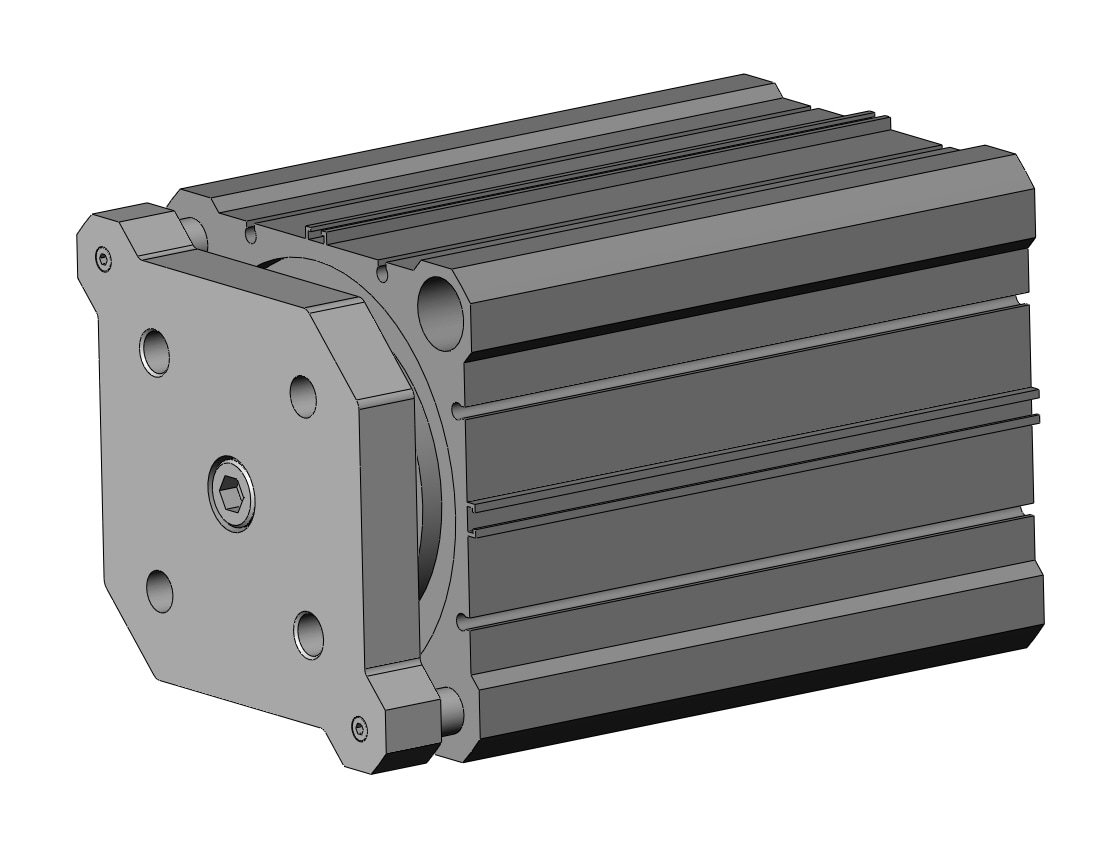 SMC CQMB100TF-100 compact guide rod cylinder, cqm, COMPACT CYLINDER W/GUIDE