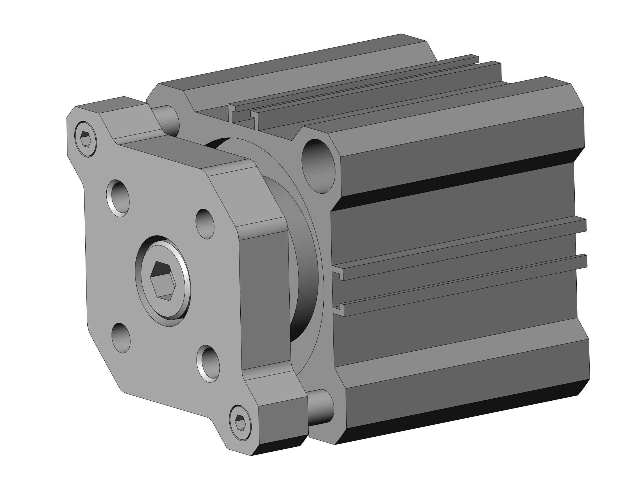 SMC CQMB40TF-20 compact guide rod cylinder, cqm, COMPACT CYLINDER W/GUIDE