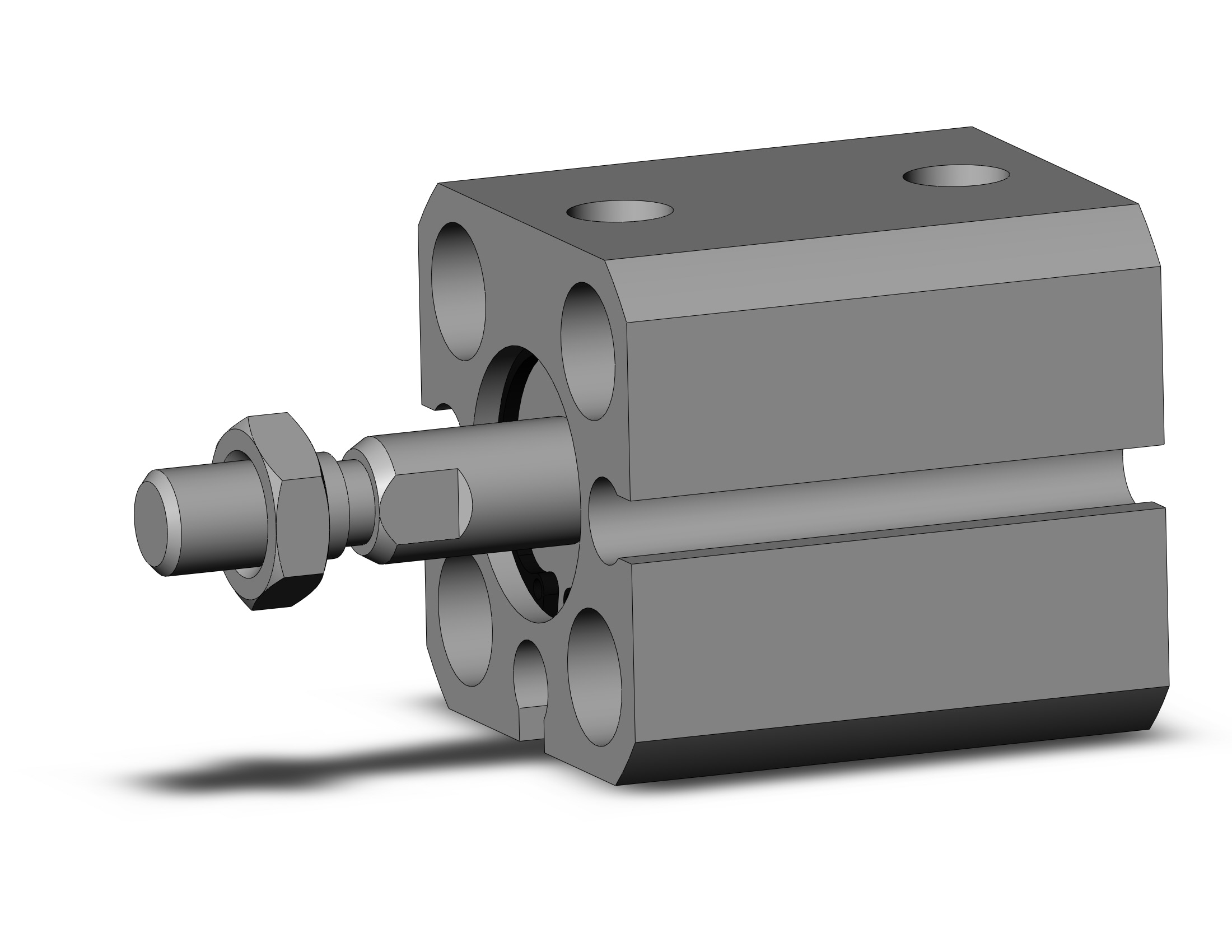 SMC CQSB12-5TM cyl, compact, sgl act, spr ext, CQS COMPACT CYLINDER