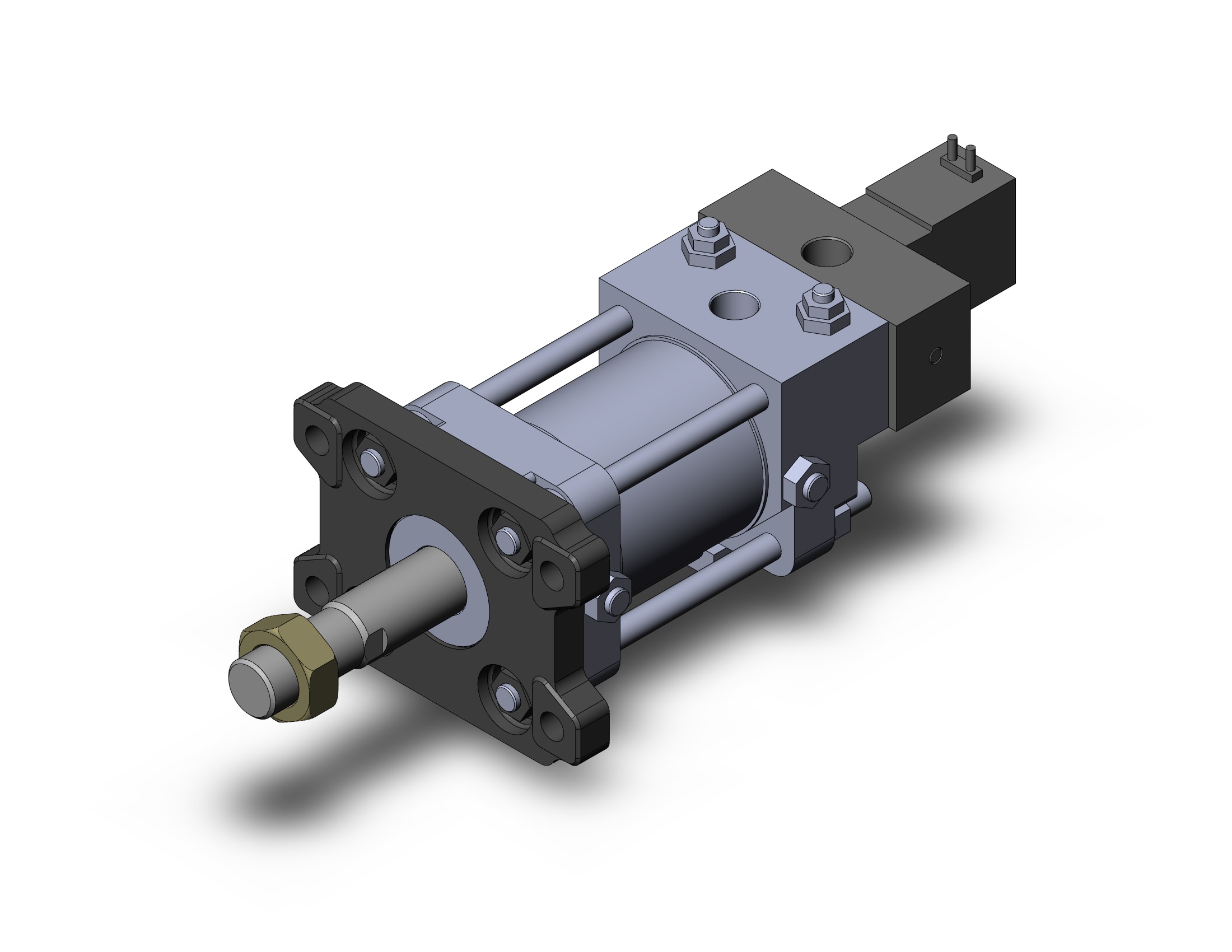 SMC CV3FN50-25N-5-B cyl w/valve, CV TIE-ROD CYLINDER