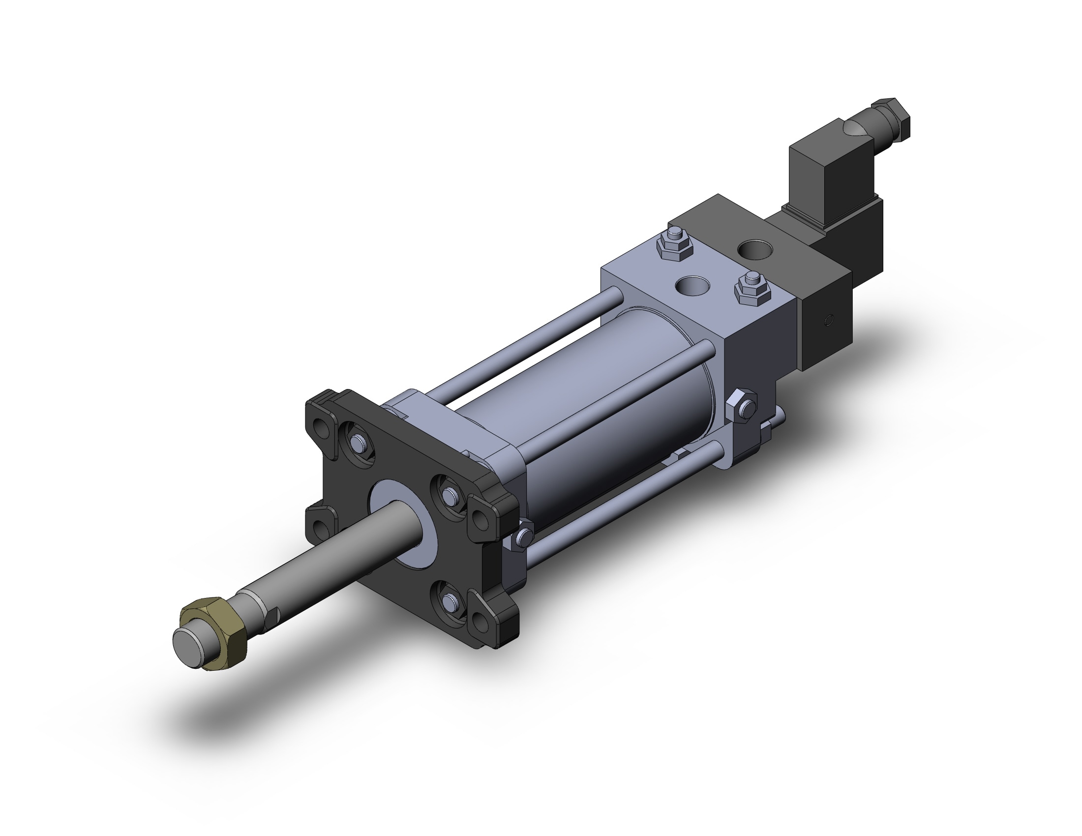 SMC CV3FN50-75-5D-B cyl, w/valve, CV TIE-ROD CYLINDER