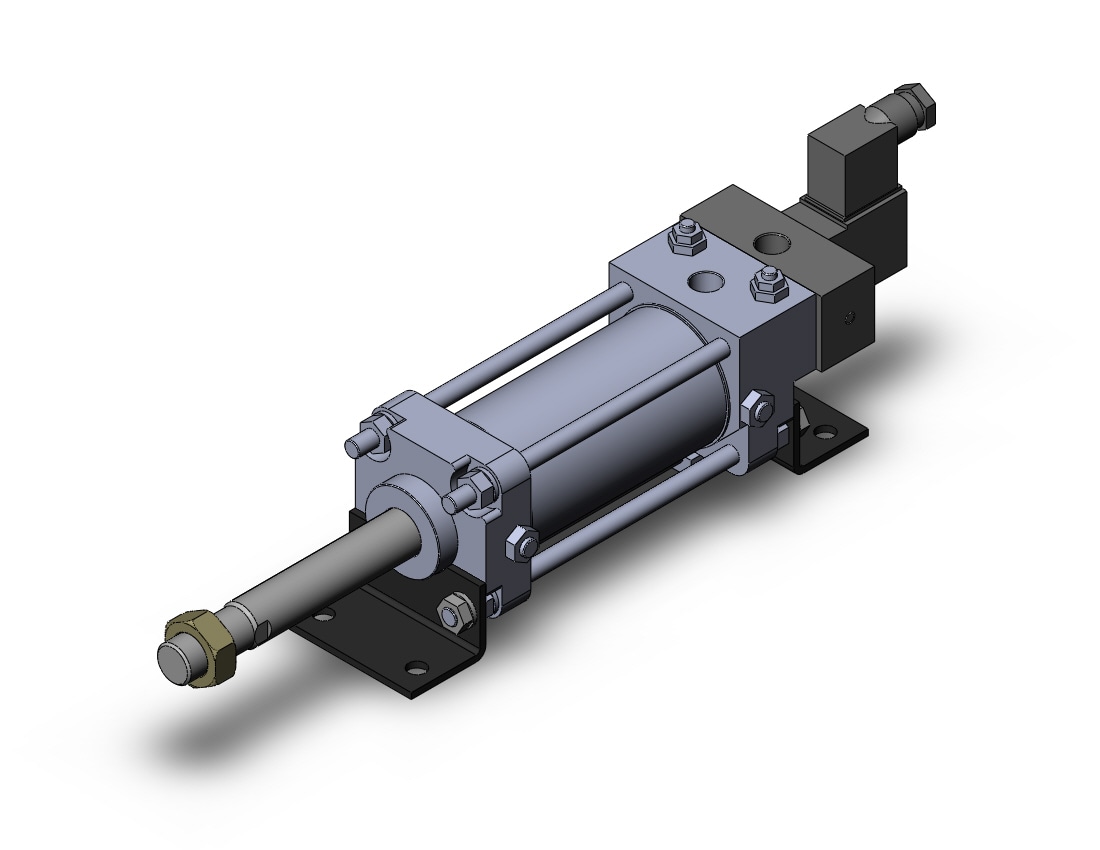 SMC CV3LN50-75-2D-B cyl, w/valve, TIE ROD CYLINDER W/VALVE