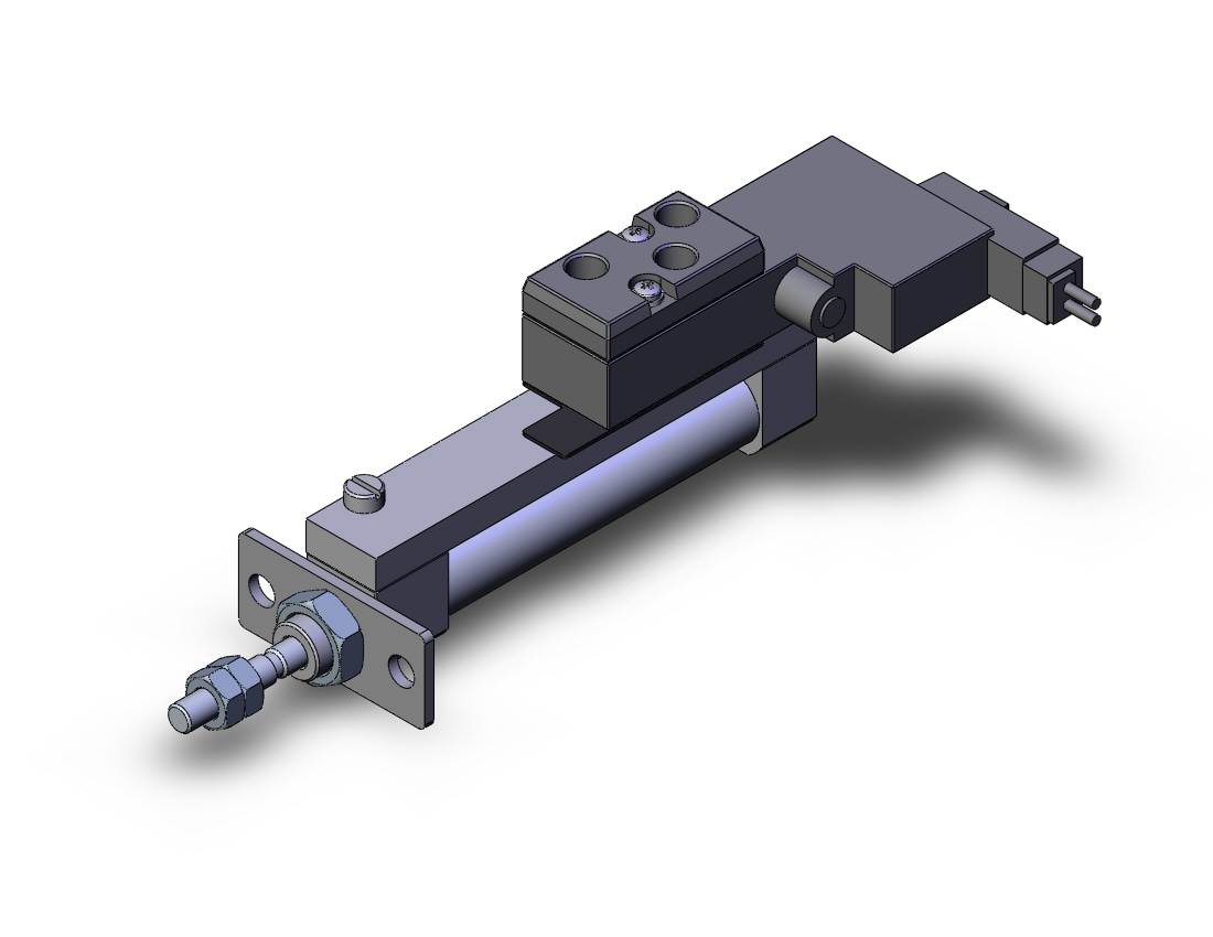 SMC CVJ5F10-30-5MZ cylinder, valve mounted, ROUND BODY CYLINDER W/VALVE