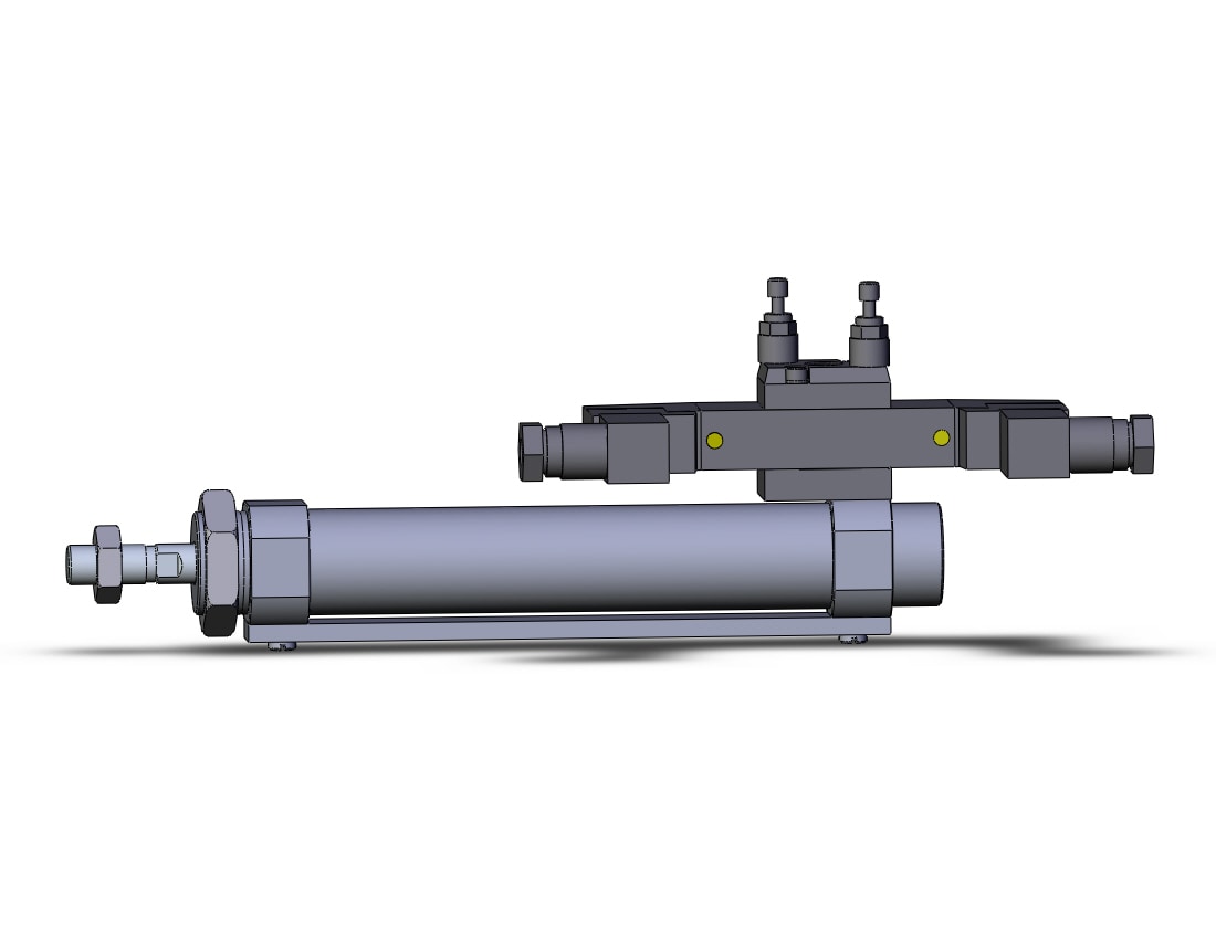 SMC CVM5B25-100-23D cyl w/valve, CVM BAND CYL W/VALVE