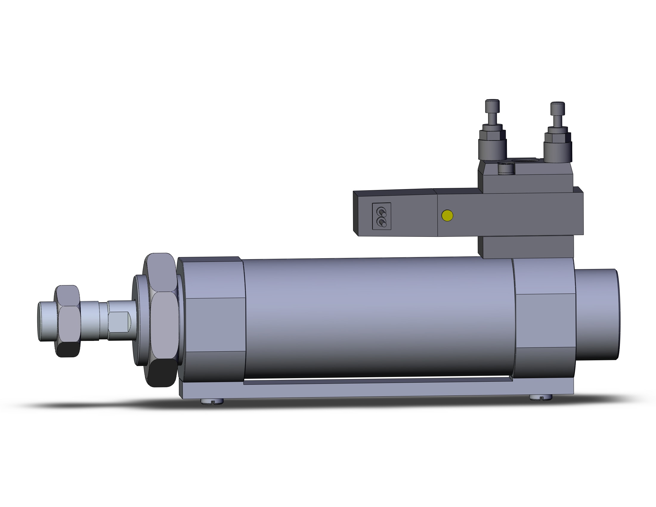 SMC CVM5B40-50-15G cylinder, valve mounted, dbl acting, ROUND BODY CYLINDER W/VALVE