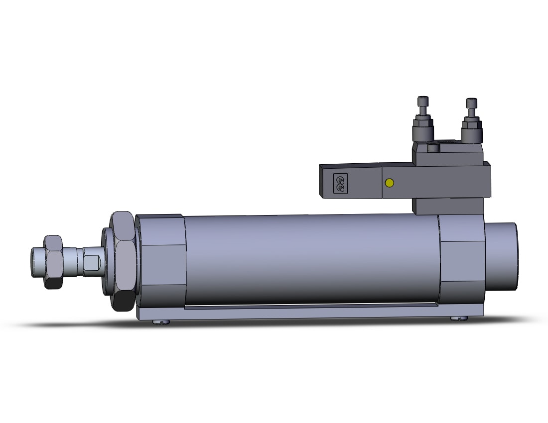 SMC CVM5B40-75-11G cylinder, valve mounted, dbl acting, ROUND BODY CYLINDER W/VALVE