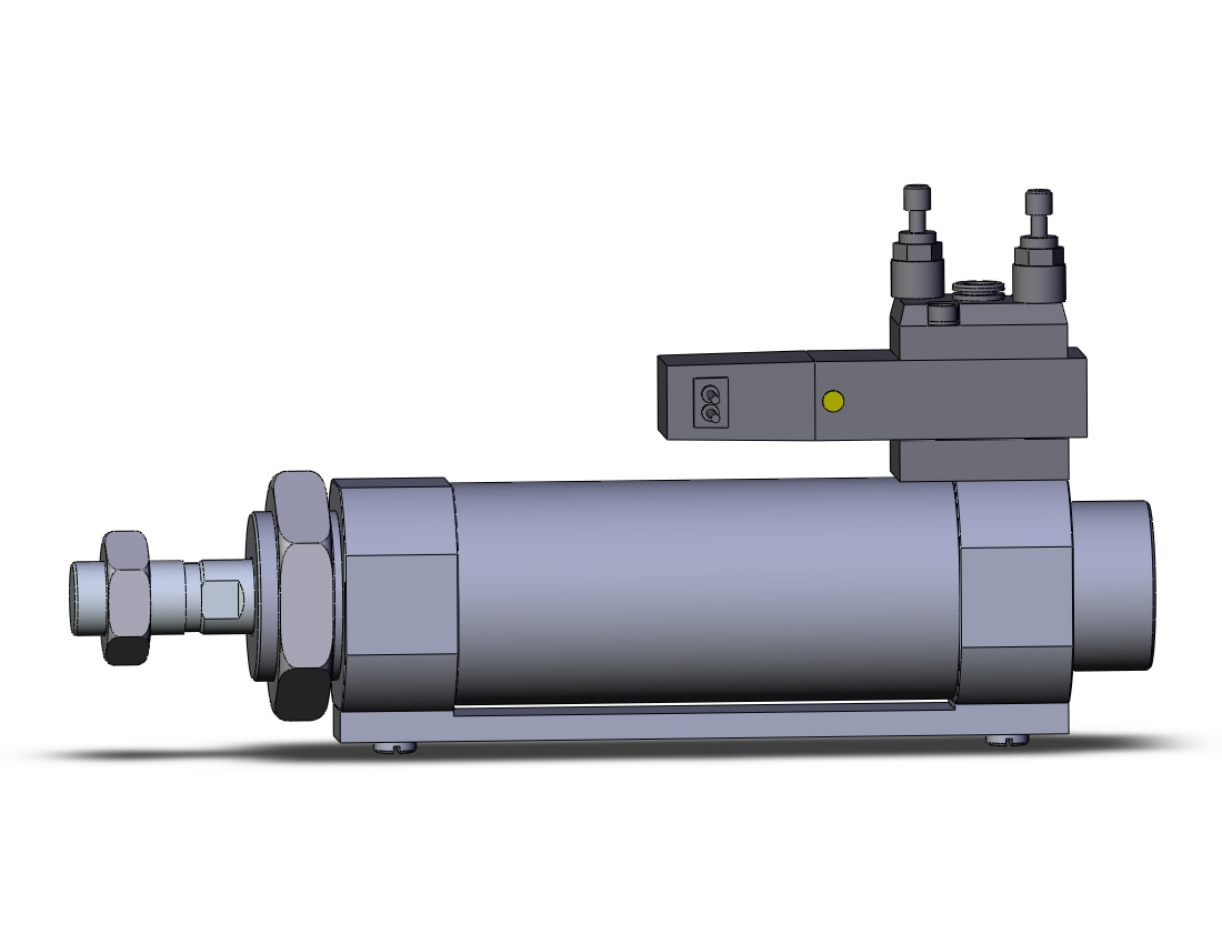 SMC CVM5B40F-50-15GS cylinder, valve mounted, dbl acting, ROUND BODY CYLINDER W/VALVE