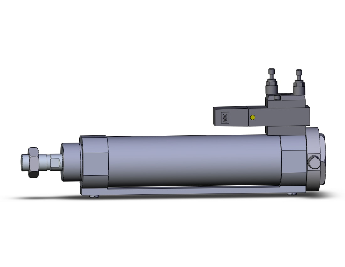 SMC CVM5T40-100-11G cylinder, valve mounted, dbl acting, ROUND BODY CYLINDER W/VALVE