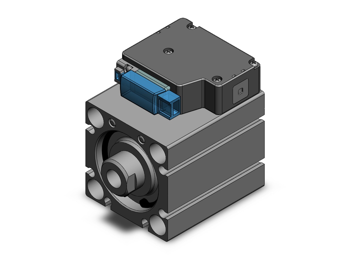 SMC CVQB32-20F-5MOZP compact cylinder with solenoid valve, COMPACT CYLINDER W/VALVE