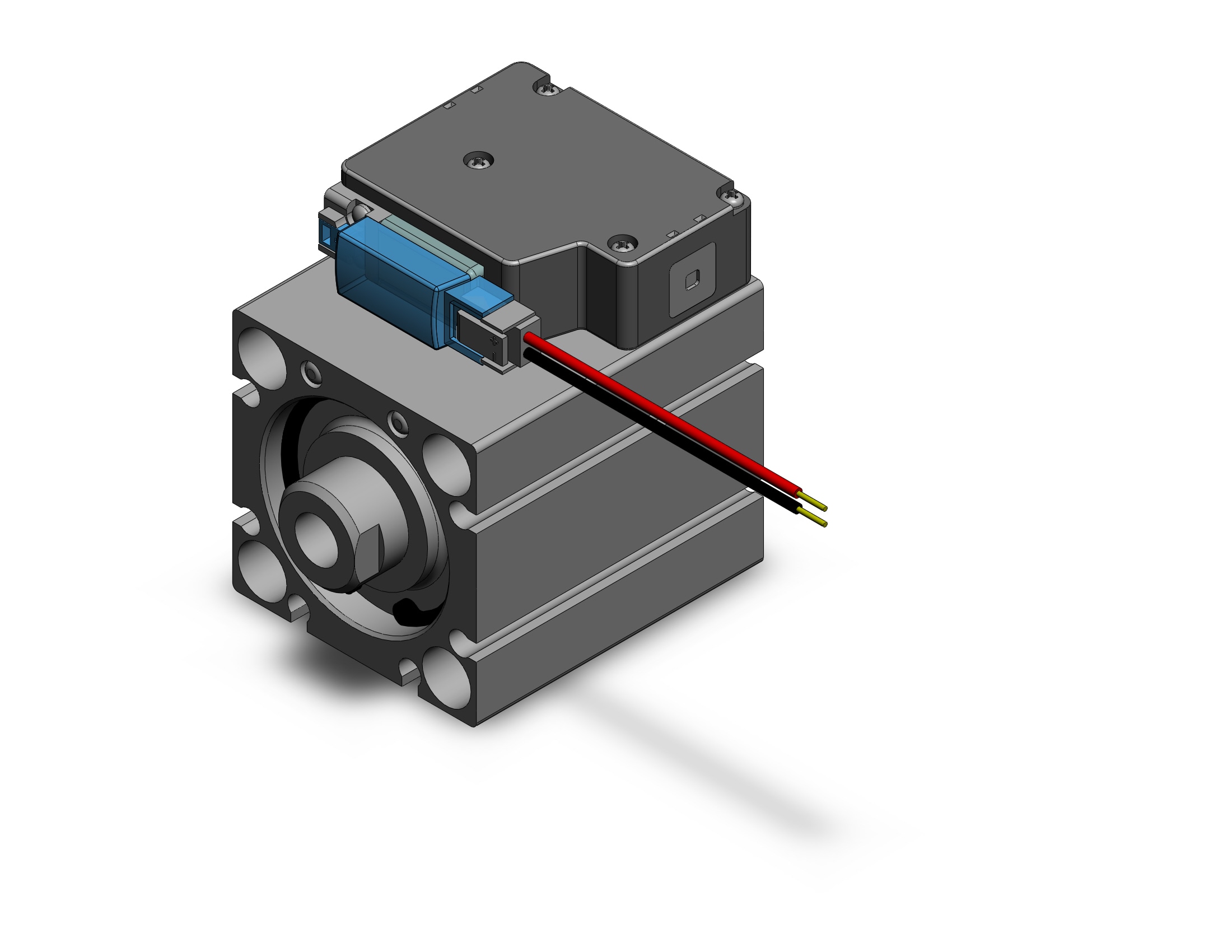 SMC CVQB32-20F-6MP compact cyl w/valve, CVQ COMPACT CYLINDER W/VALVE