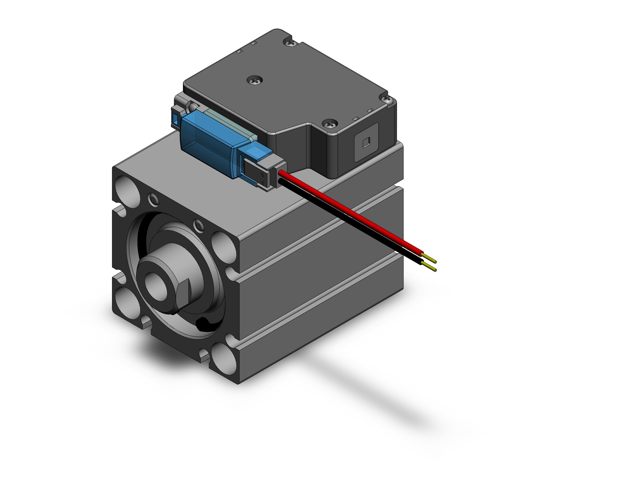 SMC CVQB32-25-6MZP compact cyl w/valve, CVQ COMPACT CYLINDER W/VALVE