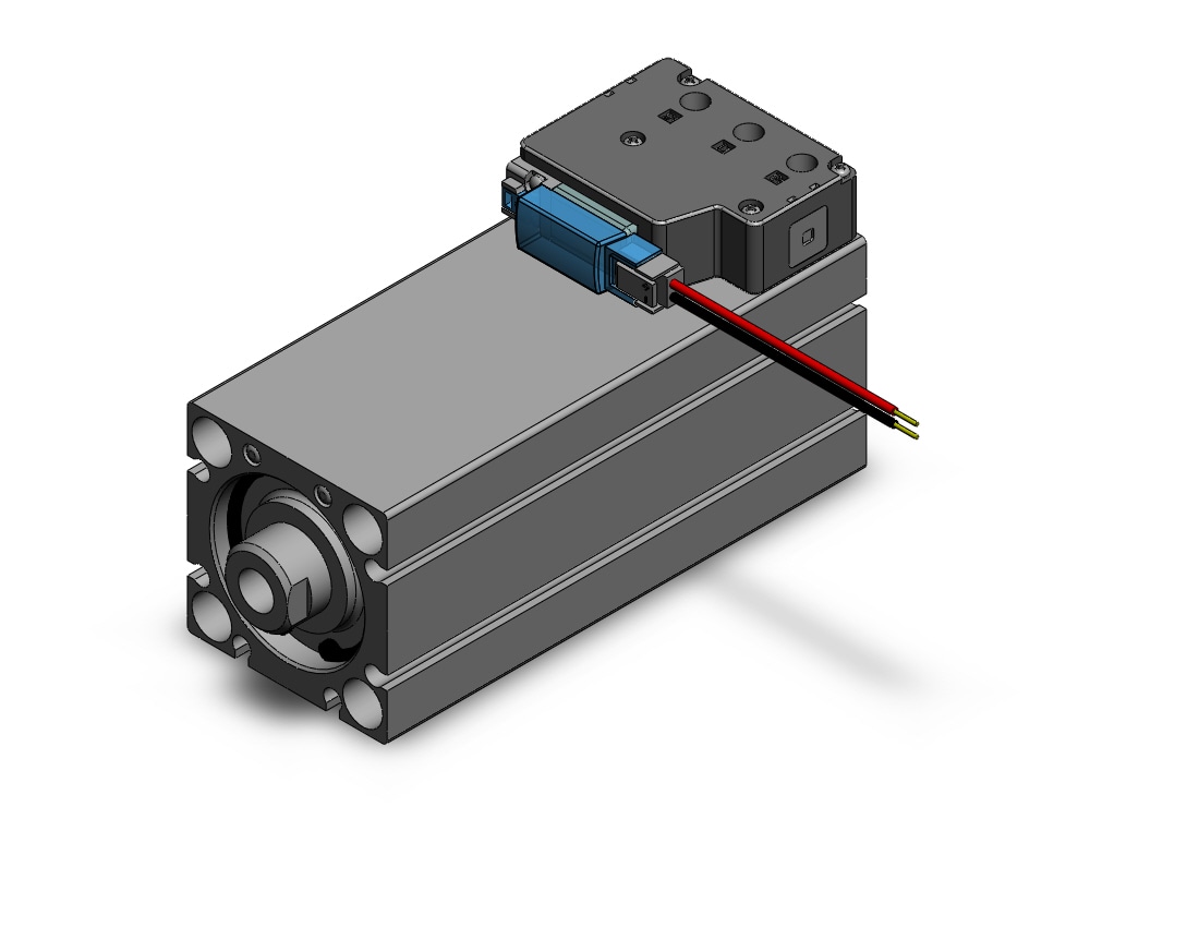 SMC CVQB32-75F-5M compact cyl w/valve, CVQ COMPACT CYLINDER W/VALVE