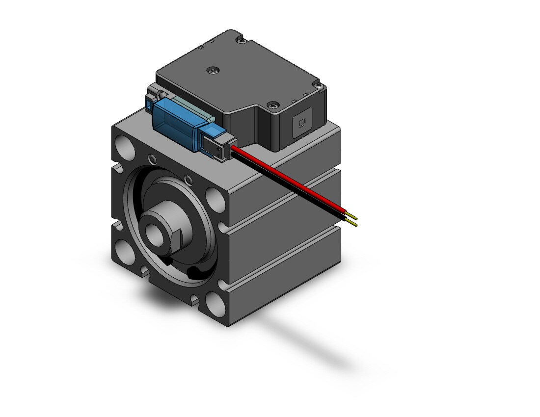 SMC CVQB40-10-6MUP compact cylinder with solenoid valve, COMPACT CYLINDER W/VALVE