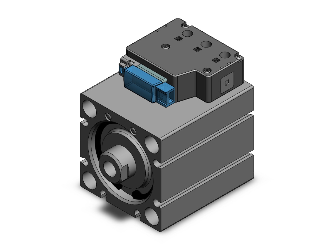 SMC CVQB40-20-5MOU compact cyl w/valve, CVQ COMPACT CYLINDER W/VALVE