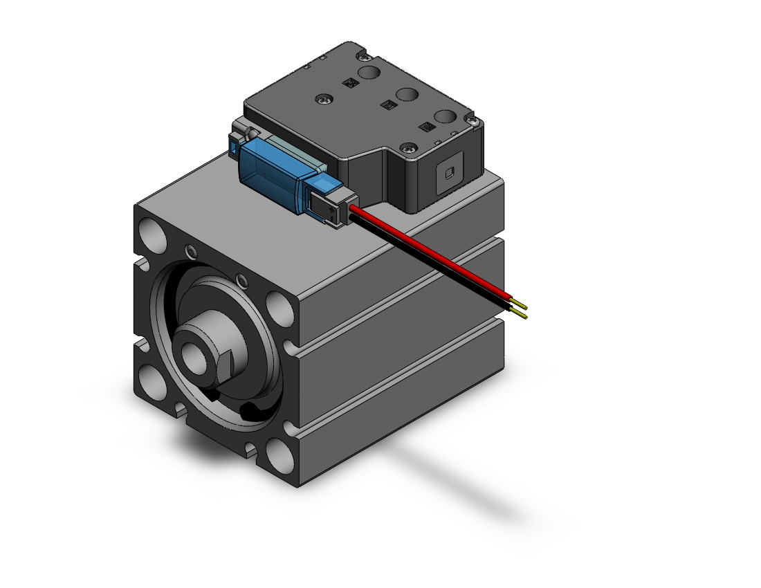 SMC CVQB40-25-5MU compact cylinder with solenoid valve, COMPACT CYLINDER W/VALVE