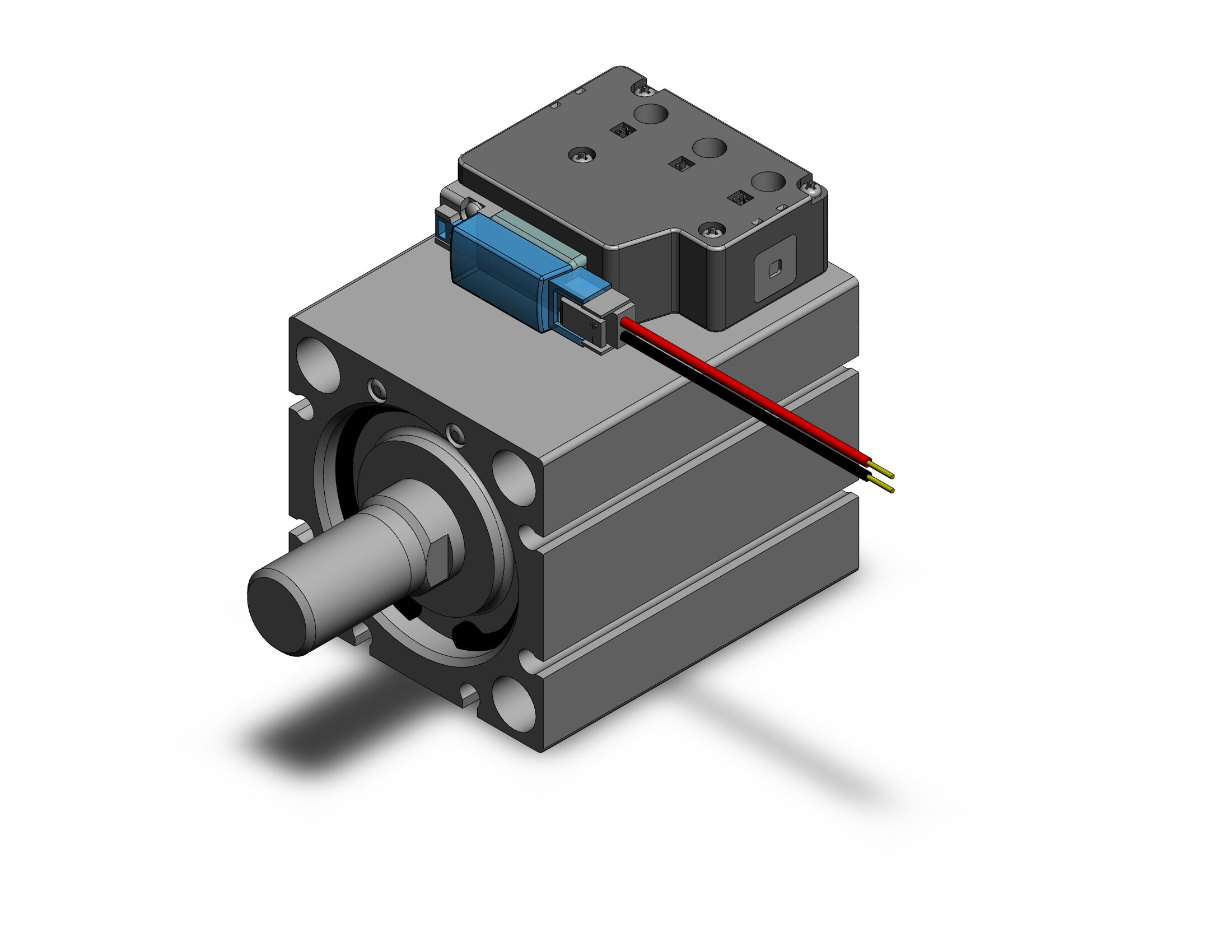 SMC CVQB40-25M-5MZ compact cylinder with solenoid valve, COMPACT CYLINDER W/VALVE