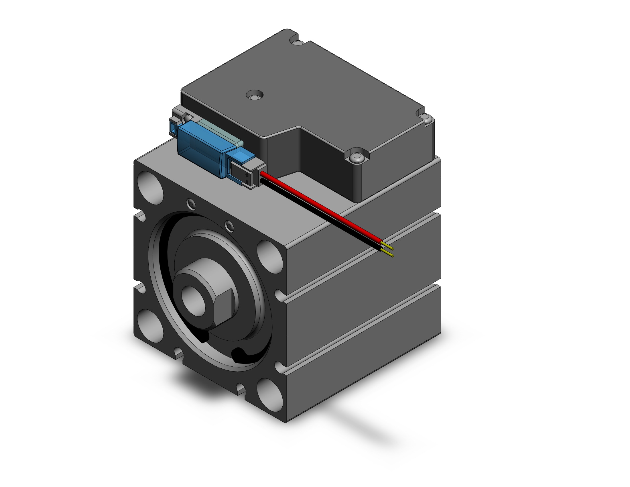 SMC CVQB50-25-5MSPN compact cylinder with solenoid valve, COMPACT CYLINDER W/VALVE