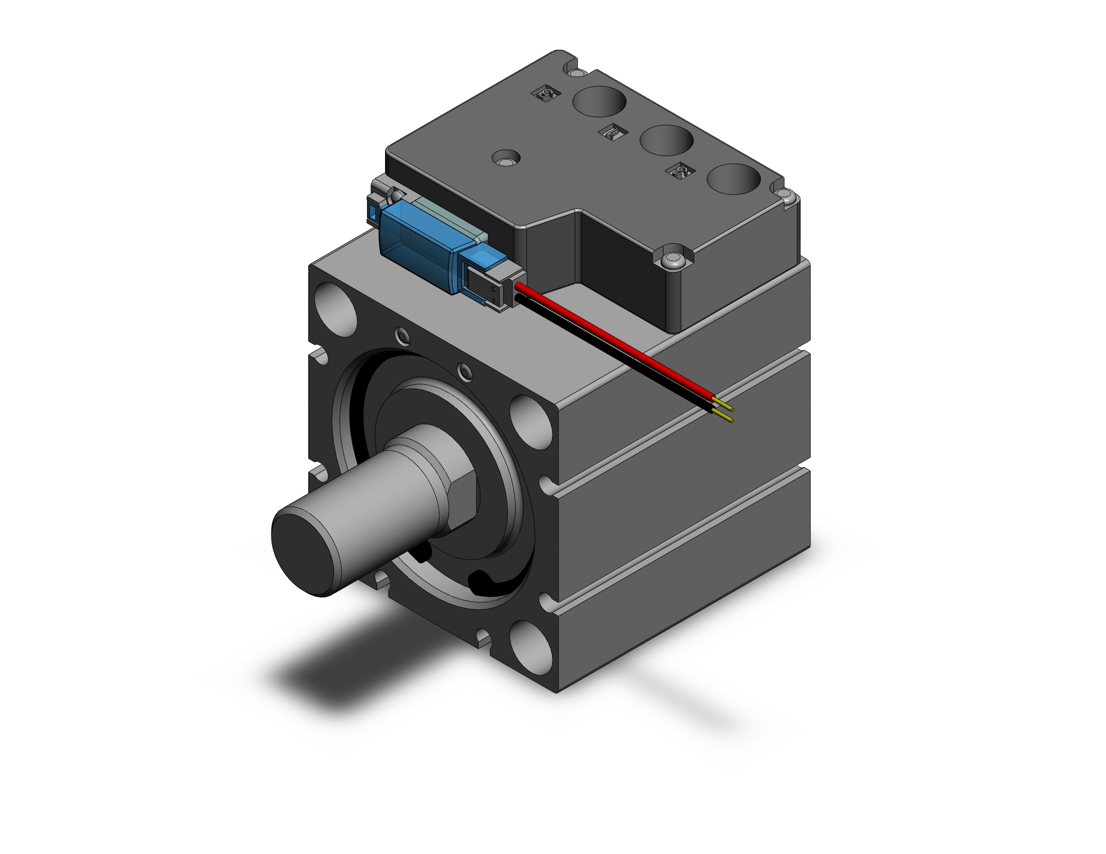 SMC CVQB50-25M-5M compact cyl w/valve, CVQ COMPACT CYLINDER W/VALVE