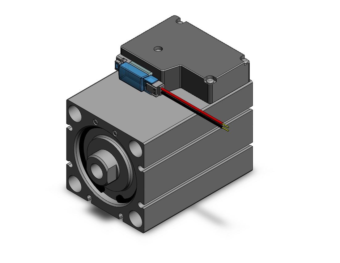 SMC CVQB50-50-5MZPF compact cyl w/valve, CVQ COMPACT CYLINDER W/VALVE