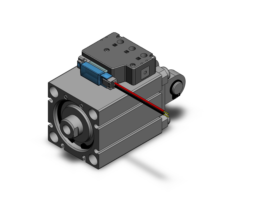 SMC CVQD40-25-5MU compact cyl w/valve, CVQ COMPACT CYLINDER W/VALVE