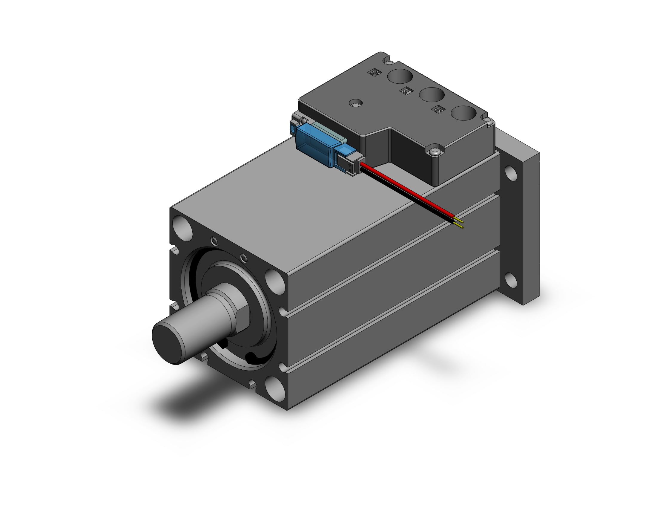 SMC CVQG50-75M-5MZB compact cylinder with solenoid valve, COMPACT CYLINDER W/VALVE