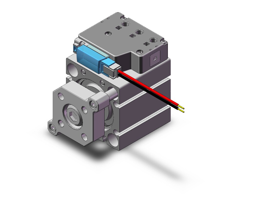 SMC CVQM32-10-5MU compact cylinder with solenoid valve, COMPACT CYLINDER W/VALVE