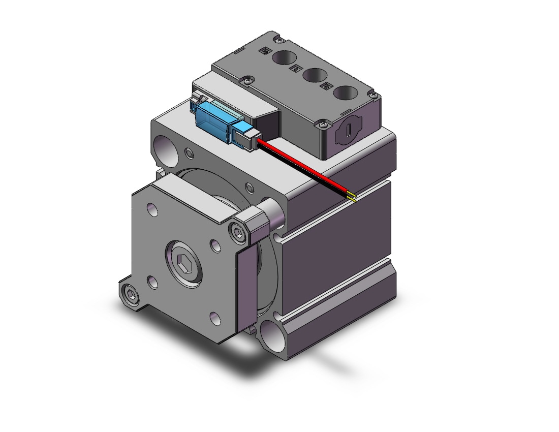 SMC CVQM63-15-5MZ compact cylinder with solenoid valve, COMPACT CYLINDER W/VALVE