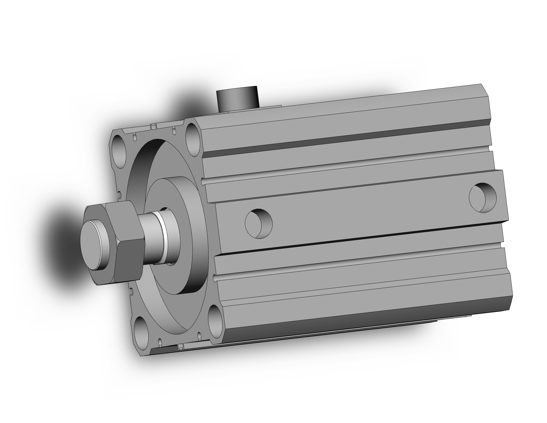 SMC CBQ2B100-50DCM-RN cyl, compact, locking, CBQ2 CYLINDER COMPACT LOCKING