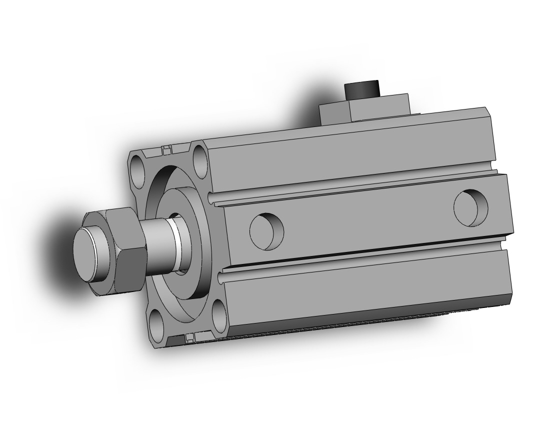 SMC CBQ2B50-25DCM-HN cyl, compact, locking, CBQ2 CYLINDER COMPACT LOCKING