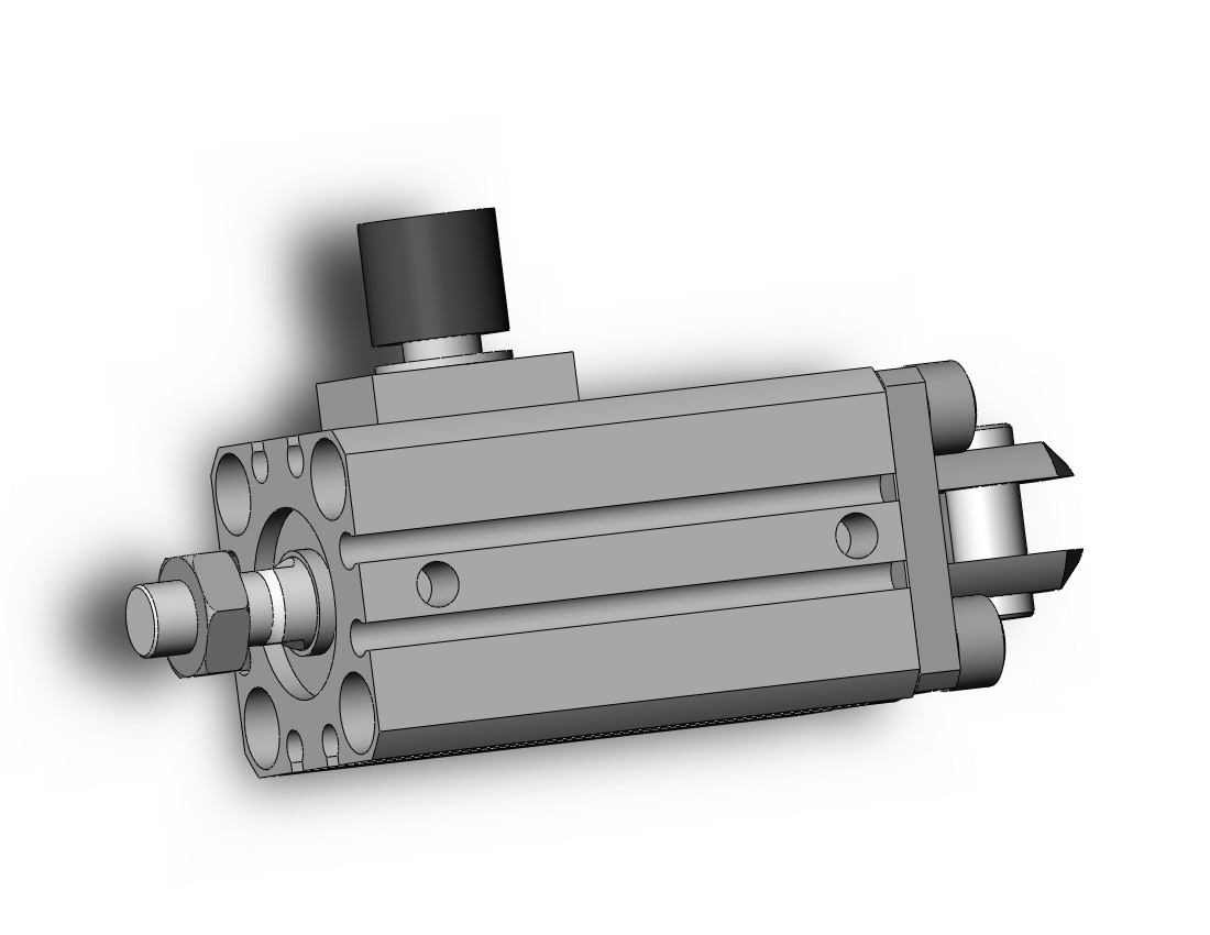 SMC CBQ2D20-10DCM-RL cyl, compact, locking, CBQ2 CYLINDER COMPACT LOCKING***