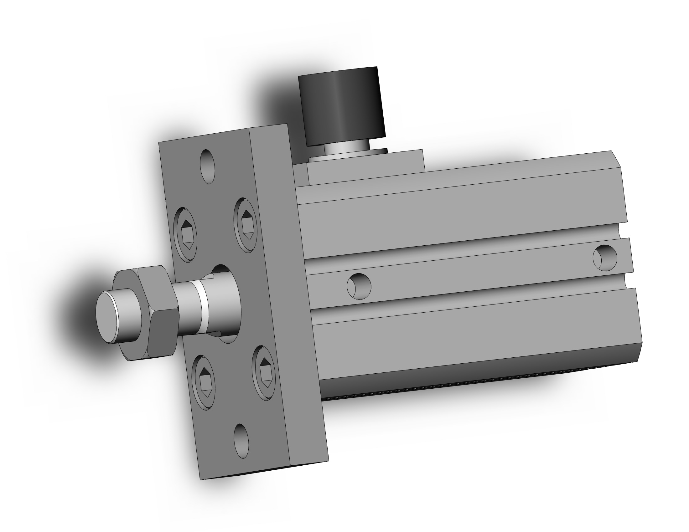 SMC CBQ2F25-10DCM-RL cyl, compact, locking, CBQ2 CYLINDER COMPACT LOCKING