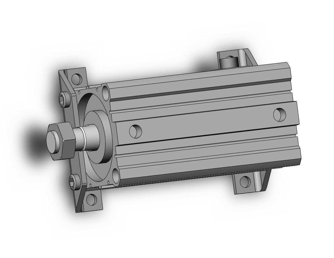 SMC CBQ2L100-100DCM-HN cyl, compact, locking, COMPACT CYLINDER