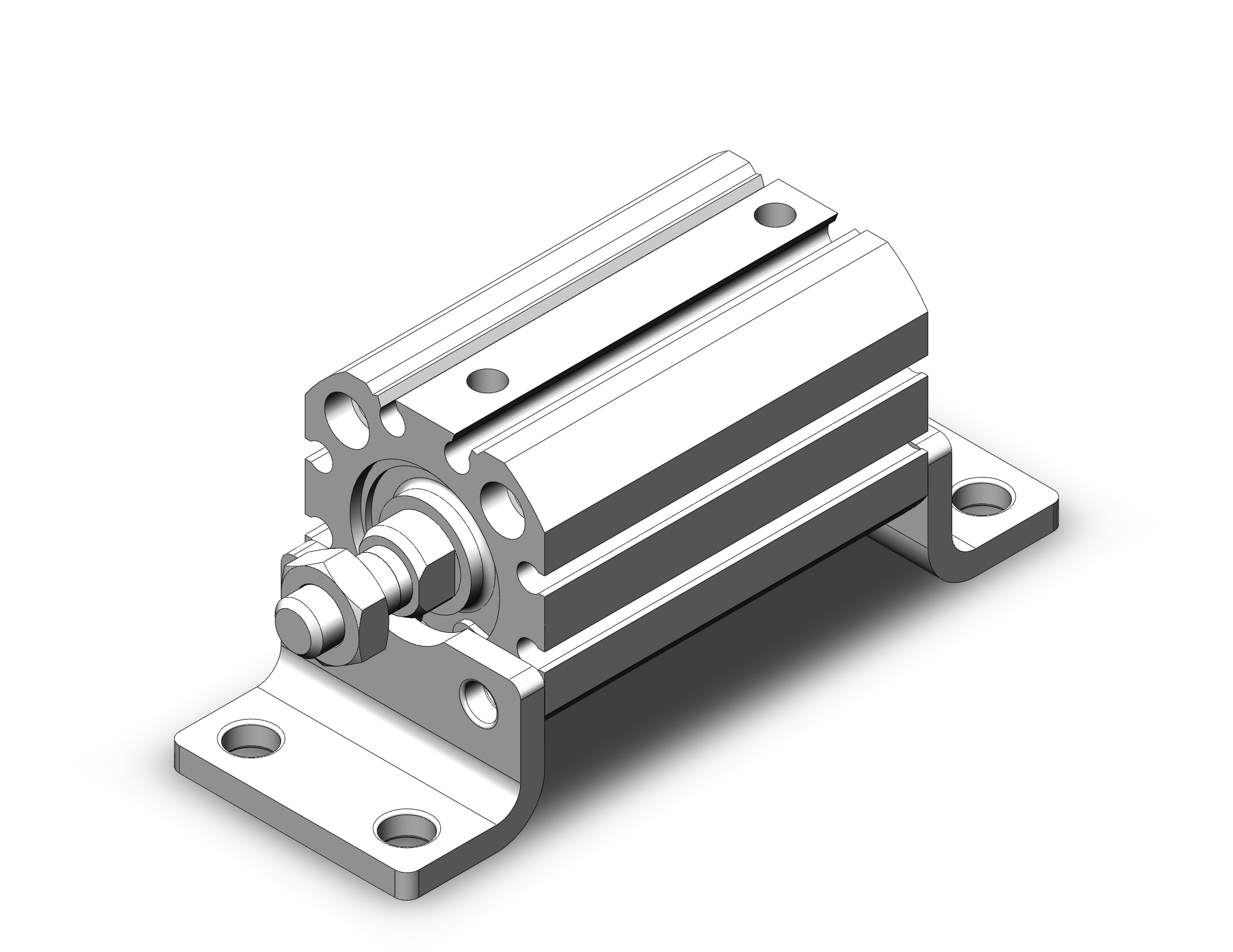 SMC CD55L25-25M cyl, compact, iso, auto sw capable, ISO COMPACT CYLINDER