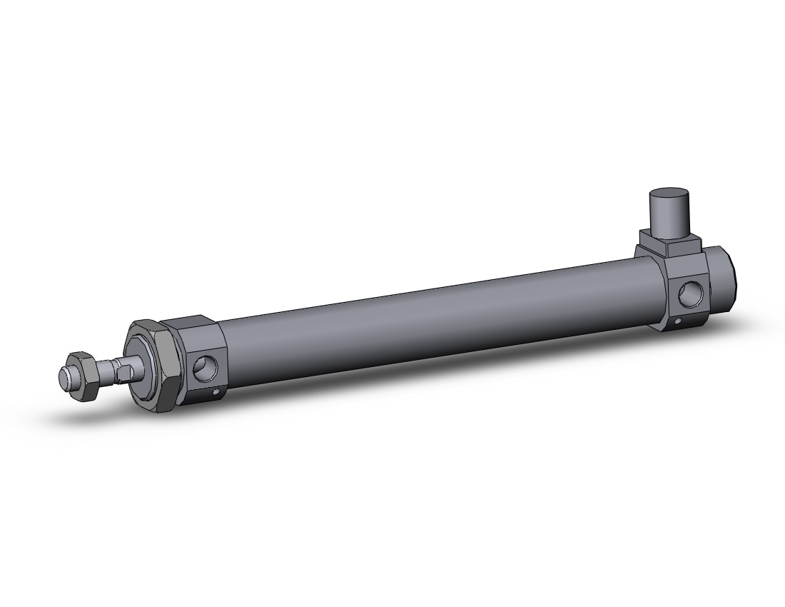 SMC CDBM2B25-150A-HL cyl, round body, end lock, air, CM2/CM3 ROUND BODY CYLINDER