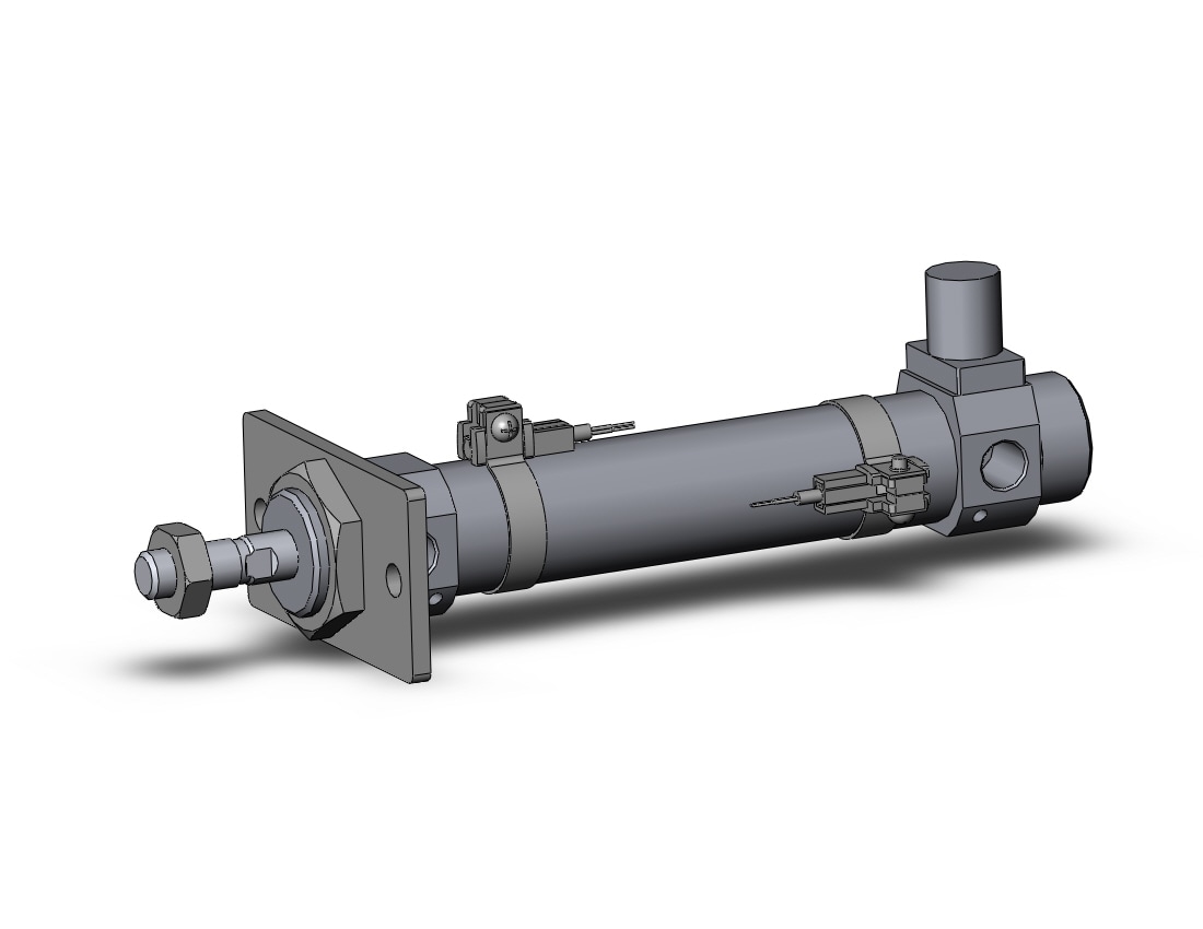 SMC CDBM2F25-75A-HL-M9BWL3-C cylinder, air, ROUND BODY CYLINDER